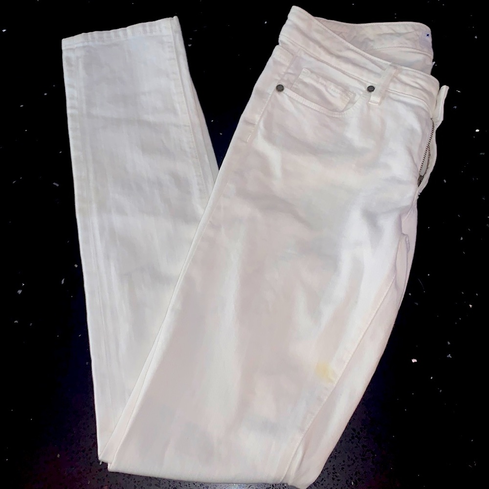 Straight Leg White Jeans
